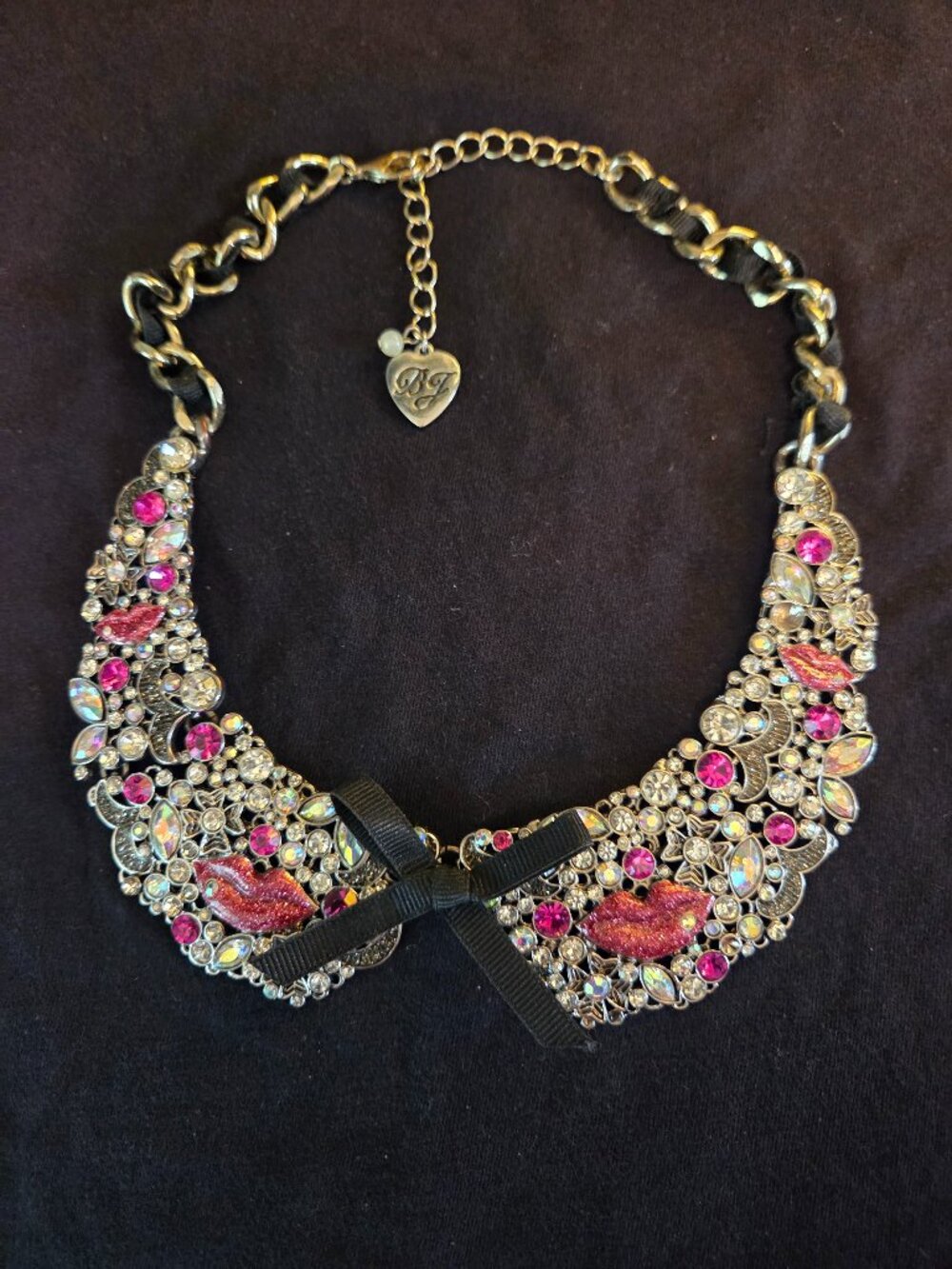 Betsey Johnson Film Noir Bib Necklace